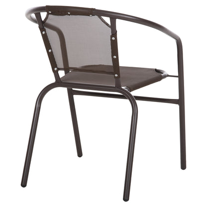 Armchair Outdoor Ledan Hm5977.02 Metal & Textilene In Brown 55x58x72hcm.