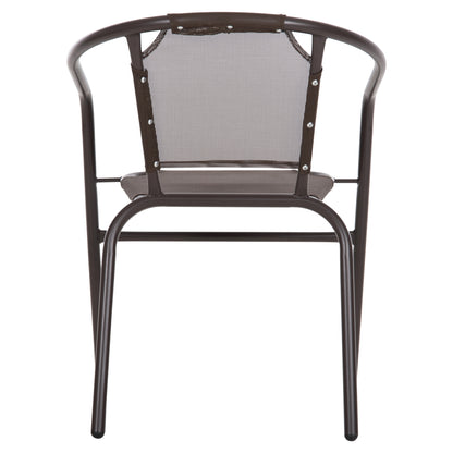 Armchair Outdoor Ledan Hm5977.02 Metal & Textilene In Brown 55x58x72hcm.
