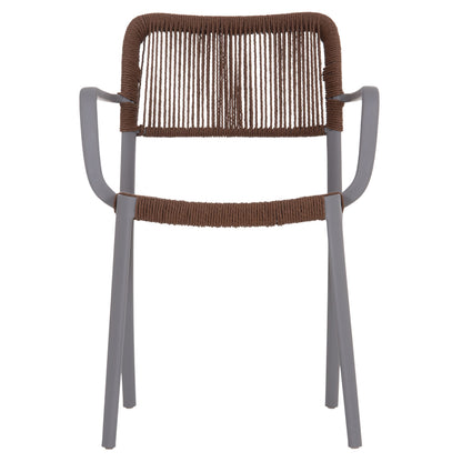 Outdoor Dining Chair Strider Hm6391.03 Grey Polypropylene--brown Rope 57x53x80hcm.