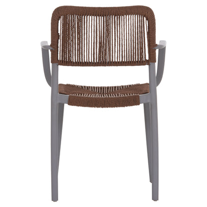 Outdoor Dining Chair Strider Hm6391.03 Grey Polypropylene--brown Rope 57x53x80hcm.
