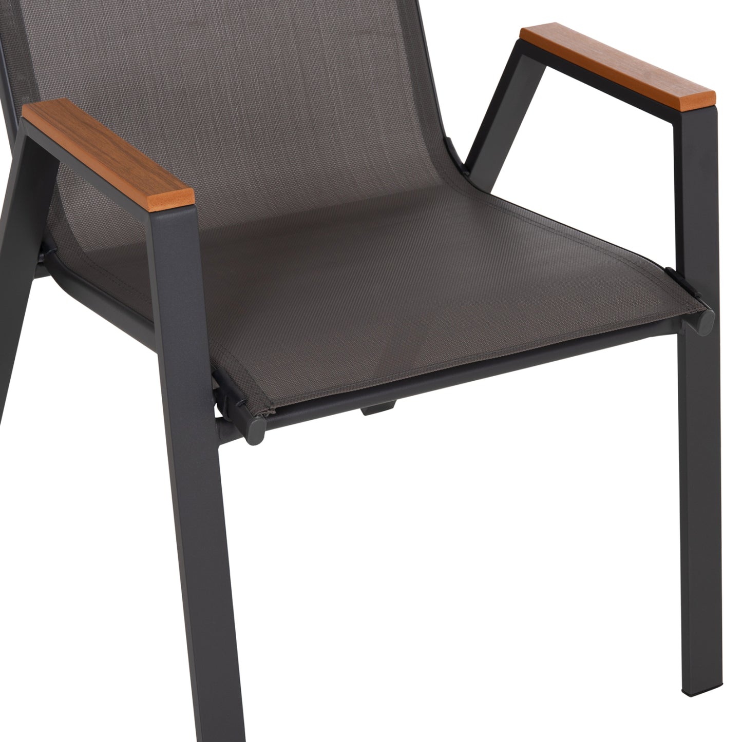 Outdoor Armchair Leone Hm6429.01 Grey Metal Frame-grey Textilene 55x74x90hcm.