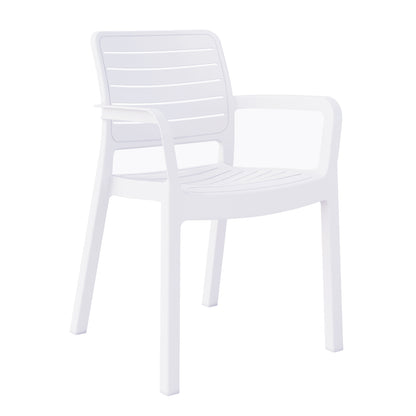 Armchair Outdoor Flan Hm6369.01 Polypropylene In White 57x56x82.5h Cm.