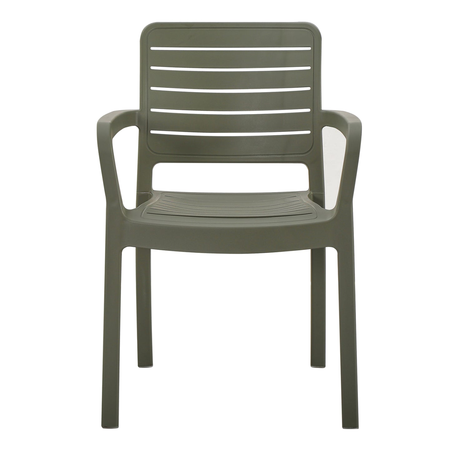 Armchair Outdoor Flan Hm6369.05 Polypropylene In Dark Olive 57x56x82.5hcm.