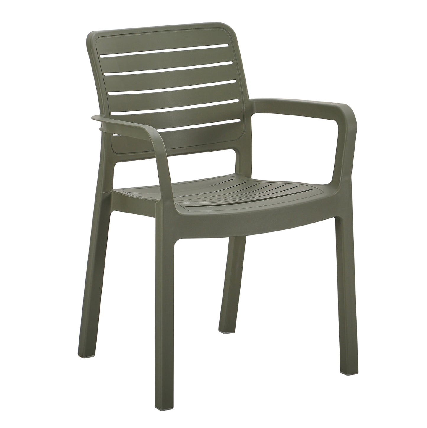 Armchair Outdoor Flan Hm6369.05 Polypropylene In Dark Olive 57x56x82.5hcm.
