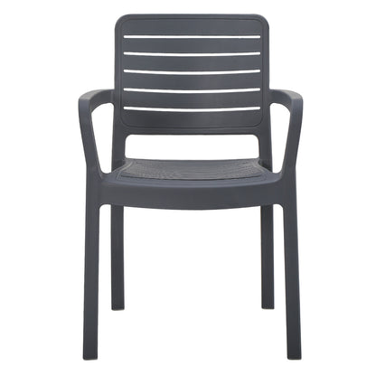Armchair Outdoor Flan Hm6369.10 Polypropylene In Grey 57x56x82.5hcm.