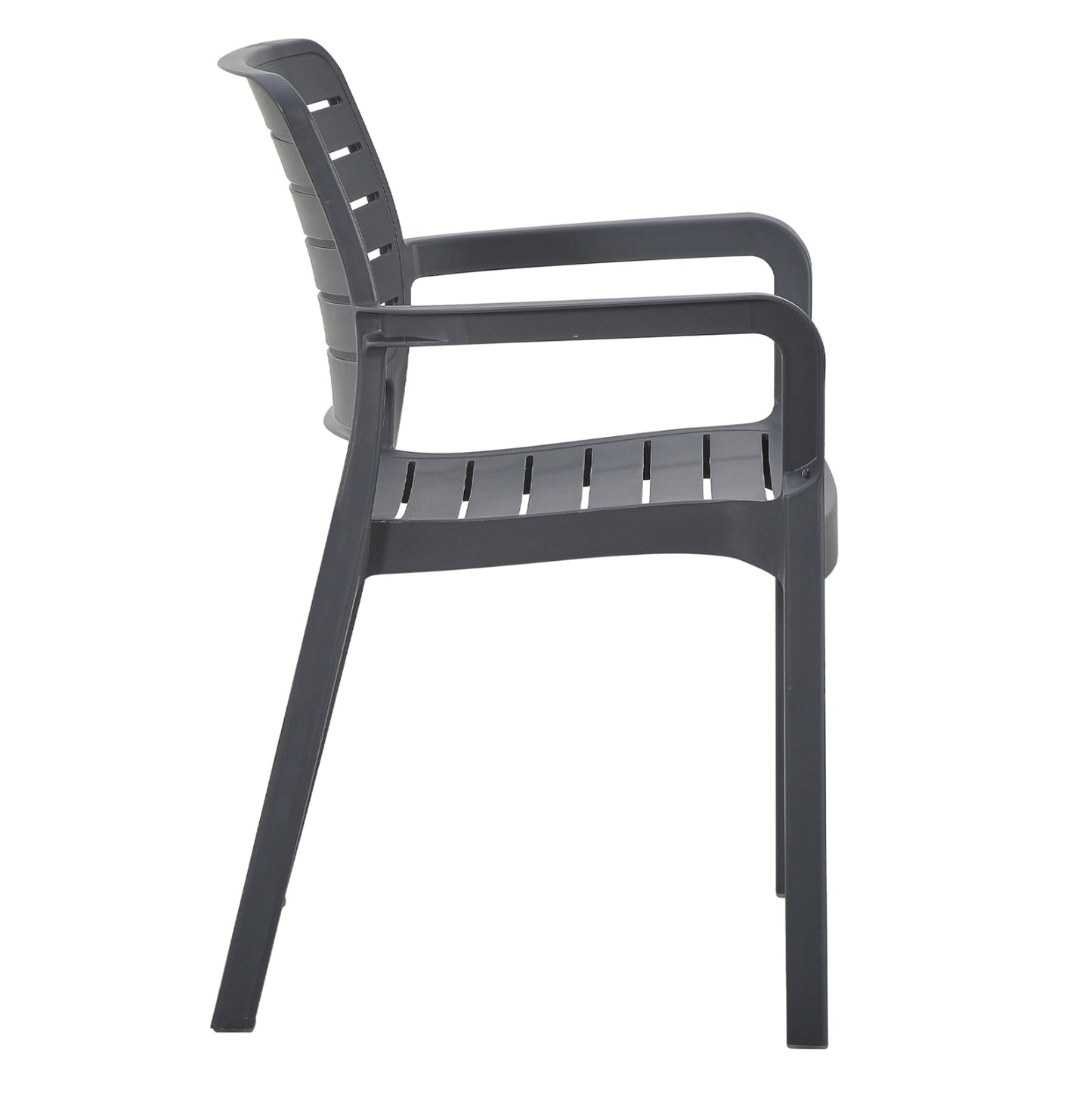 Armchair Outdoor Flan Hm6369.10 Polypropylene In Grey 57x56x82.5hcm.