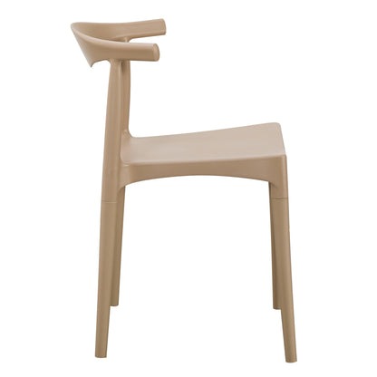 Outdoor Dining Chair Alor Hm6624.04 Polypropylene In Cappuccino 47x55x74.5hcm.