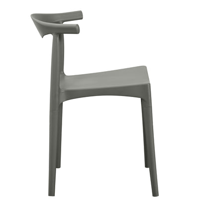 Outdoor Dining Chair Alor Hm6624.05 Polypropylene In Olive Green 47x55x74.5hcm.