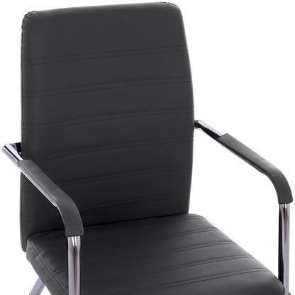 Conference Chair Hm1021.01 With Arms And Black Pu 54x60x94 Cm
