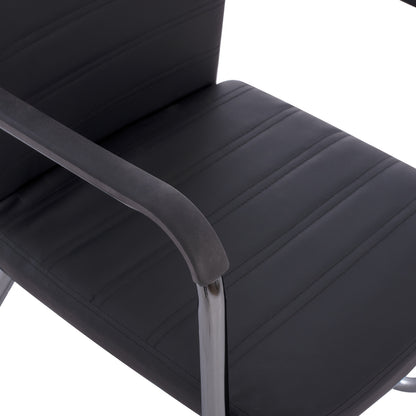 Conference Chair Hm1021.01 With Arms And Black Pu 54x60x94 Cm