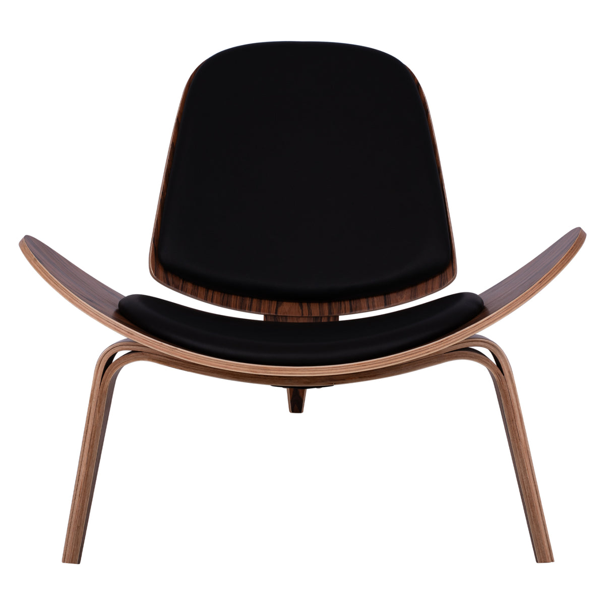 Armchair Superior Plus Walnut Color With Black Cushion