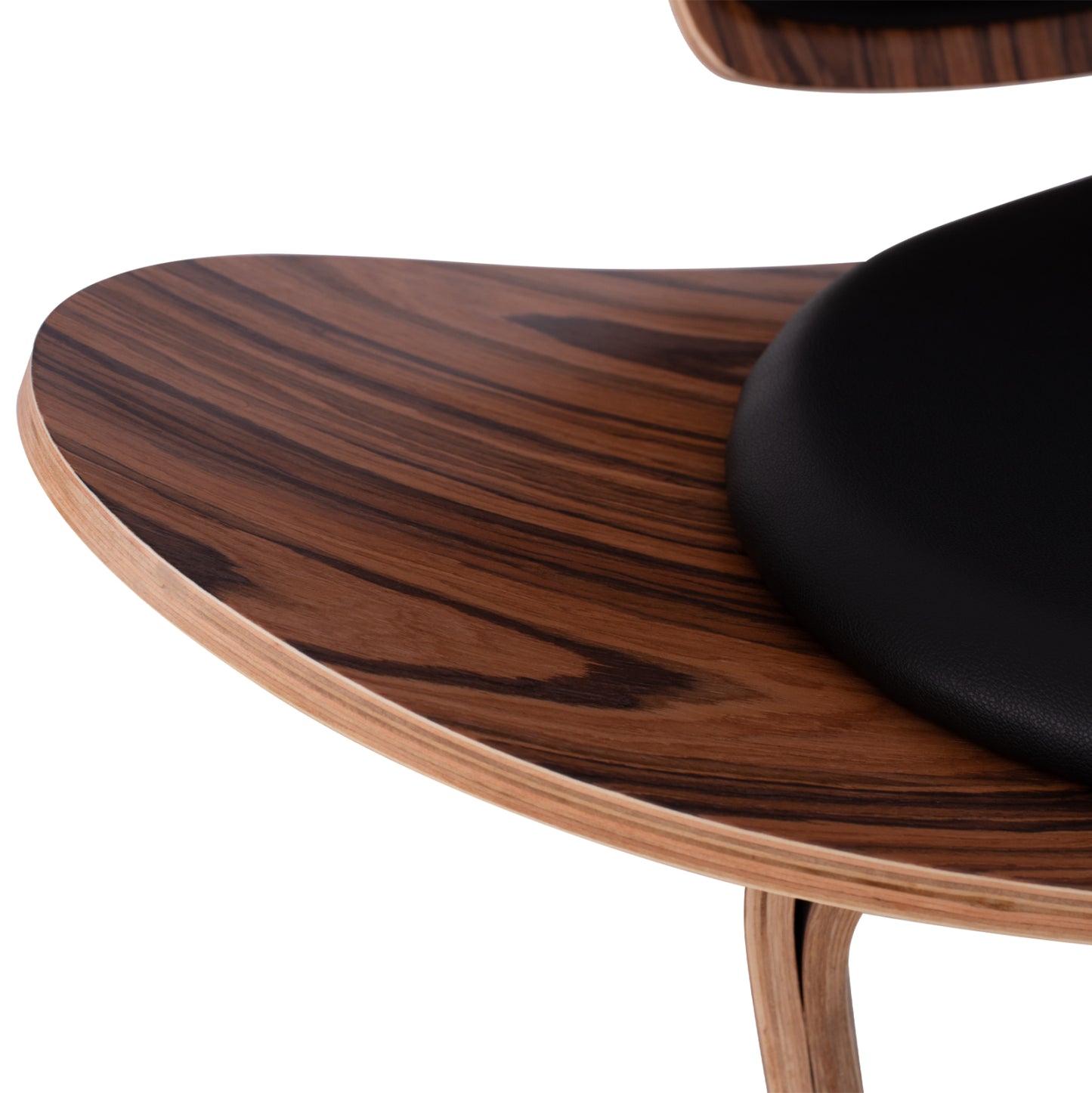 Armchair Superior Plus Hm1128.01 Walnut Color With Black Cushion Pu 89x83x76h Cm