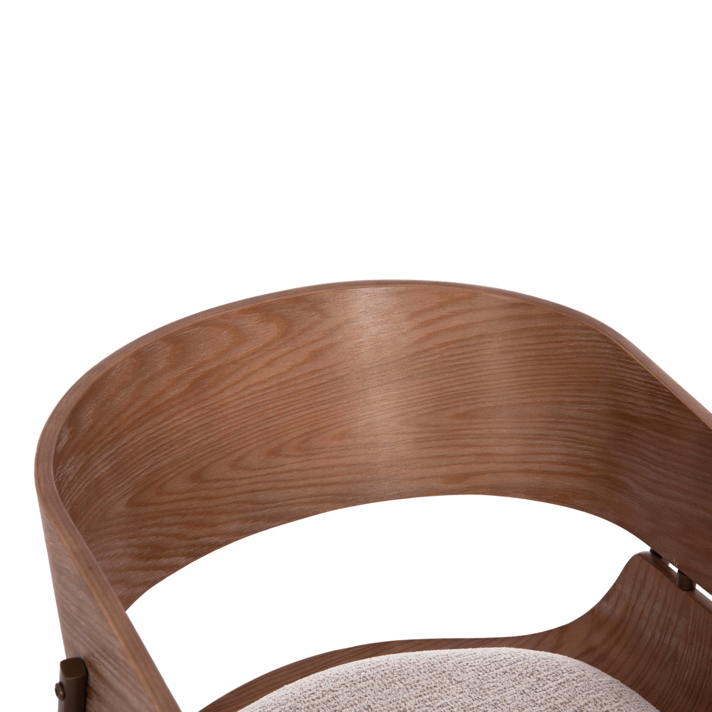 Dining Armchair Krill Hm18254.01 Plywood In Whitewash--meta Legs In Copper Color 55.5x55x72hcm.