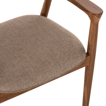 ΠΟΛΥΘΡΟΝΑ James Hm18259 Teak Wood ΜΕ ΣΑΜΠΑΝΙ ΥΦΑΣΜΑ 57x52x76Υεκ.