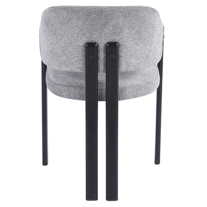 Dining Chair Direno Hm18477.11 Grey Fabric--metal Legs In Black 57x58x81.5hcm.