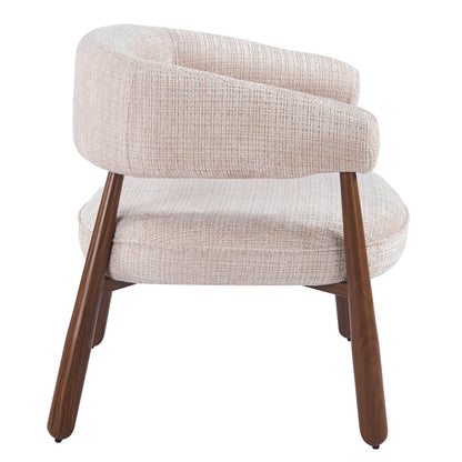 Armchair Kern Hm18478.01 Beige Fabric--metal Legs Walnut Heat Transfer 70x64x72hcm.