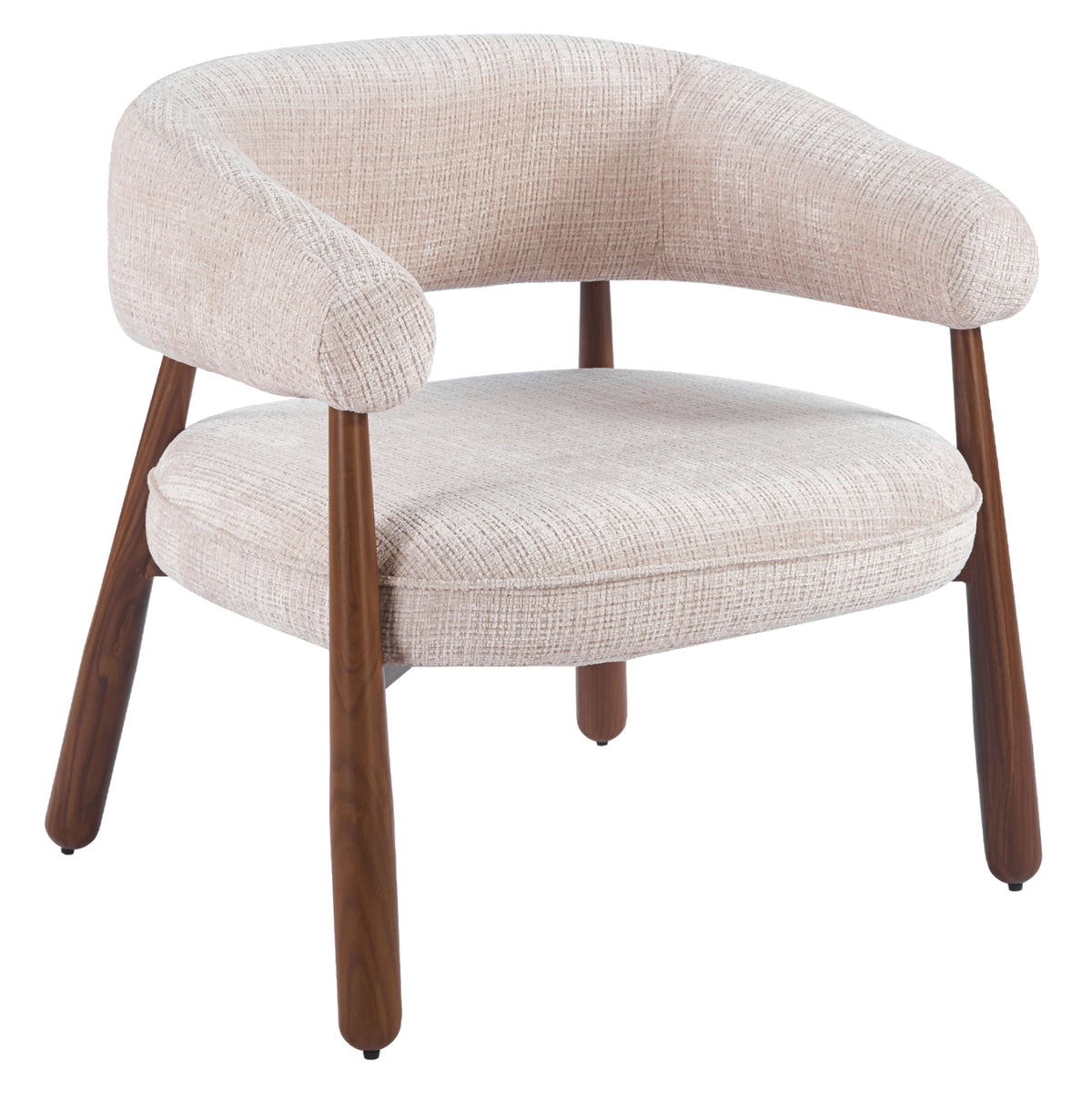 Armchair Kern Hm18478.01 Beige Fabric--metal Legs Walnut Heat Transfer 70x64x72hcm.