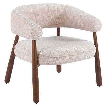 Armchair Kern Hm18478.01 Beige Fabric--metal Legs Walnut Heat Transfer 70x64x72hcm.