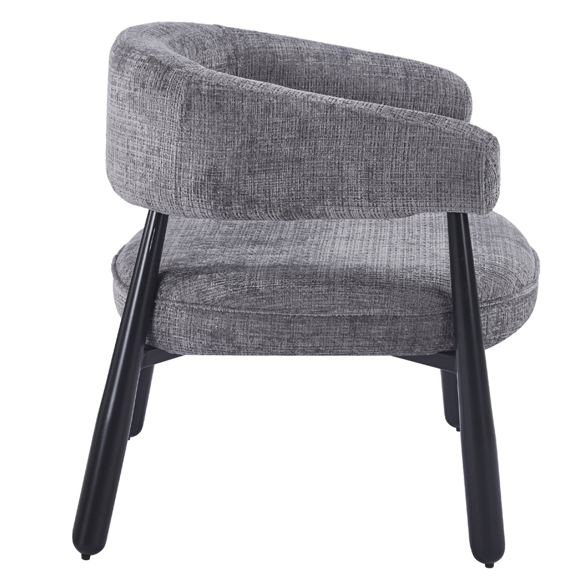 Armchair Kern Hm18478.02 Grey Fabric--metal Legs In Black 70x64x72hcm.