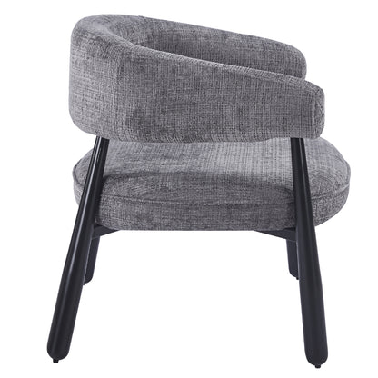 Armchair Kern Hm18478.02 Grey Fabric--metal Legs In Black 70x64x72hcm.