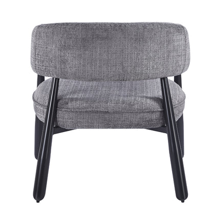 Armchair Kern Hm18478.02 Grey Fabric--metal Legs In Black 70x64x72hcm.