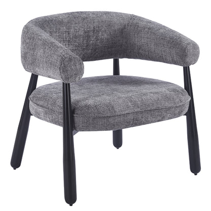Armchair Kern Hm18478.02 Grey Fabric--metal Legs In Black 70x64x72hcm.