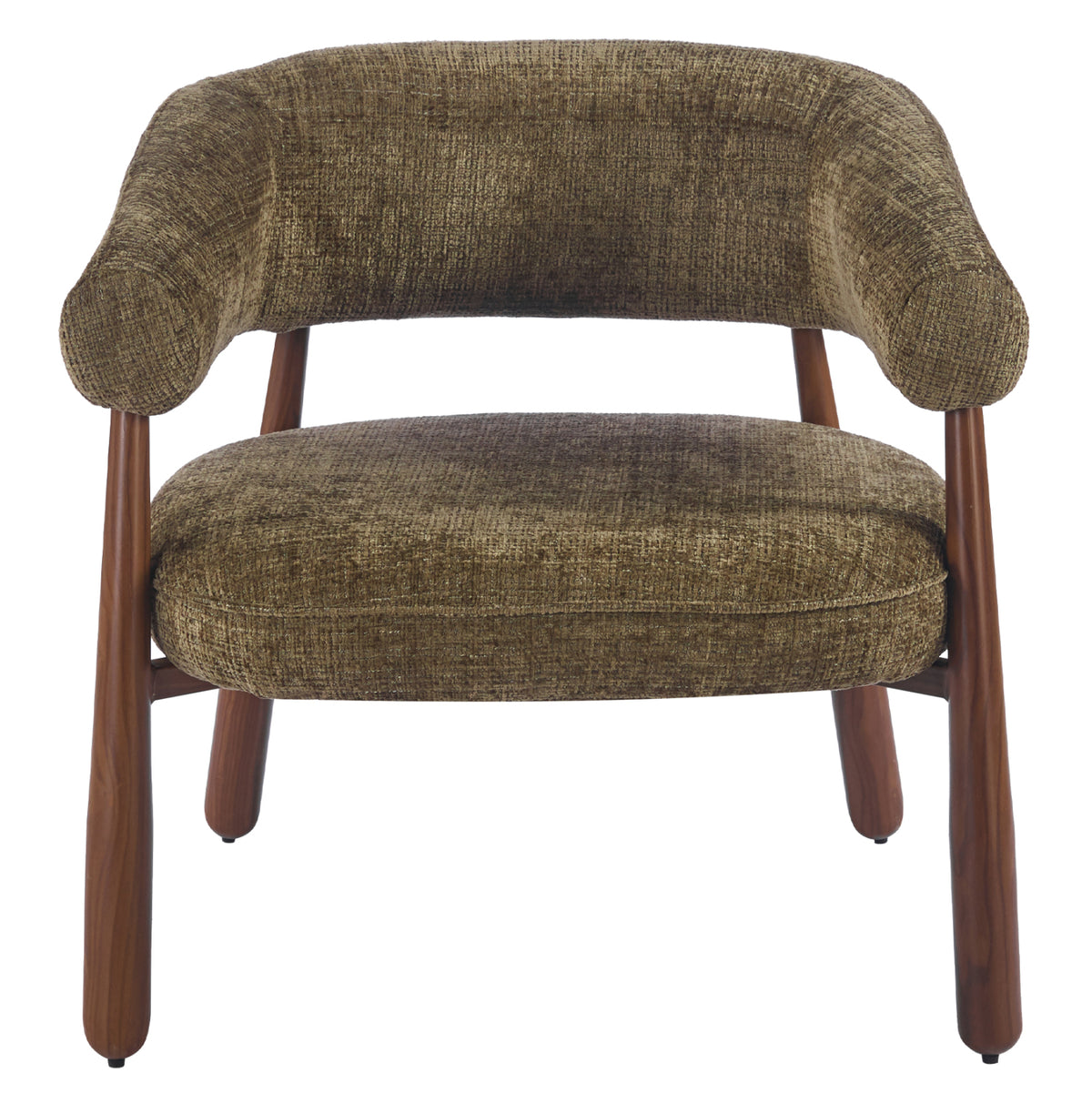 Armchair Kern Hm18478.03 Green Fabric--metal Legs Walnut Heat Transfer 70x64x72hcm.