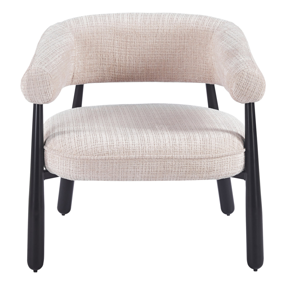 Armchair Kern Hm18478.11 Beige Fabric--metal Legs In Black 70x64x72hcm.