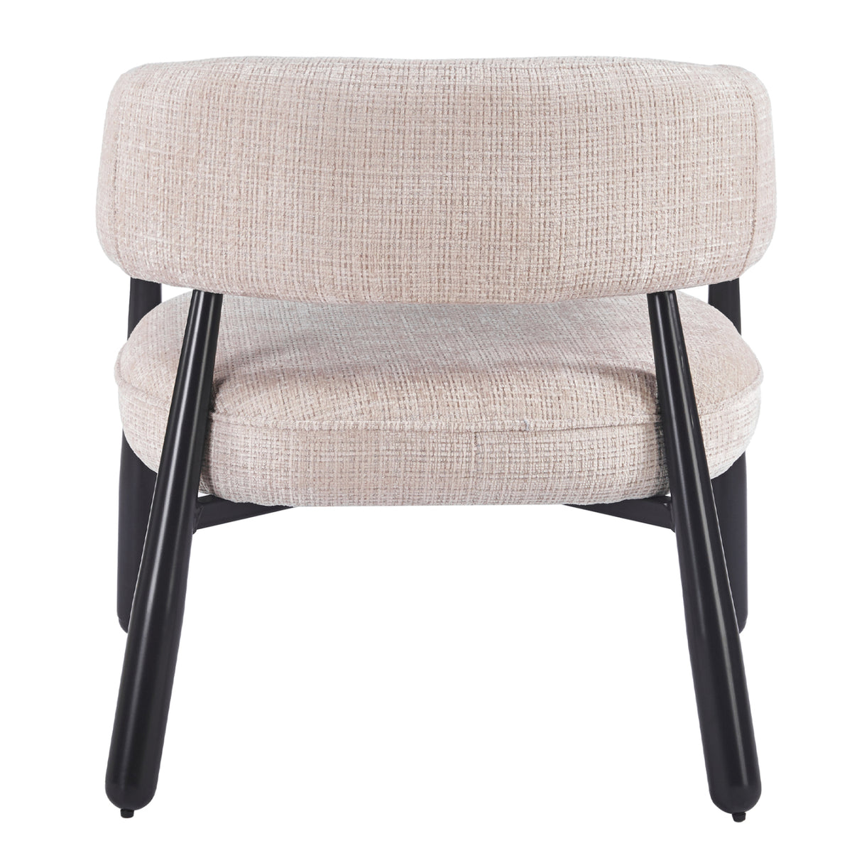 Armchair Kern Hm18478.11 Beige Fabric--metal Legs In Black 70x64x72hcm.