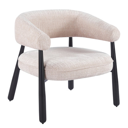 Armchair Kern Hm18478.11 Beige Fabric--metal Legs In Black 70x64x72hcm.
