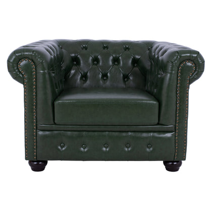 Armchair T. Chesterfield Polina Hm3011.08 Cypress Green Pu 106x87x70h Cm.