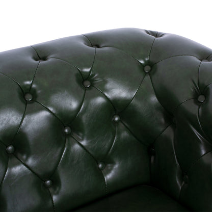 Armchair T. Chesterfield Polina Hm3011.08 Cypress Green Pu 106x87x70h Cm.