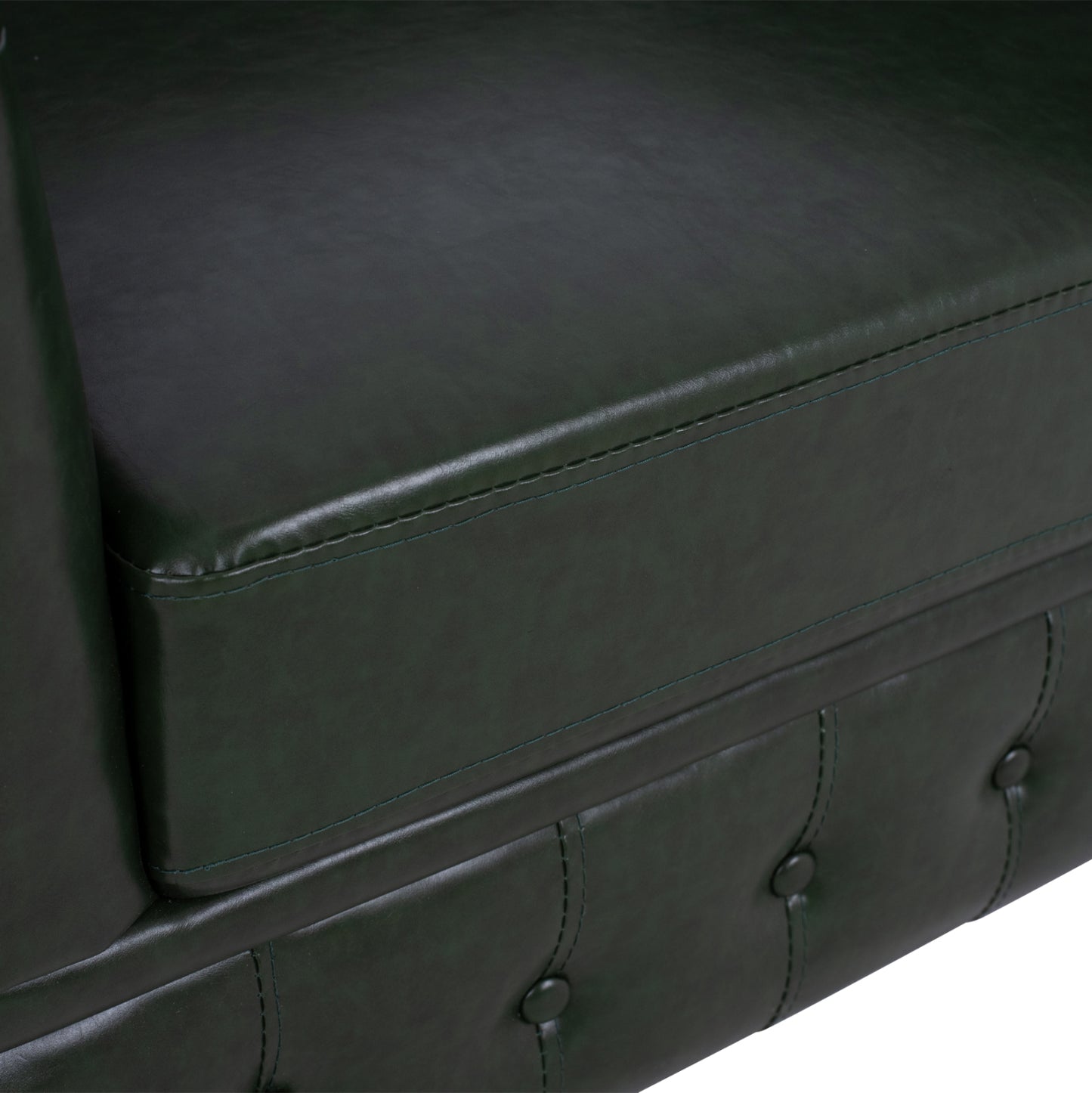 Armchair T. Chesterfield Polina Hm3011.08 Cypress Green Pu 106x87x70h Cm.