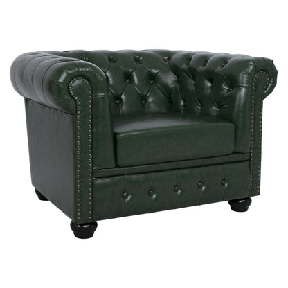 Armchair T. Chesterfield Polina Hm3011.08 Cypress Green Pu 106x87x70h Cm.