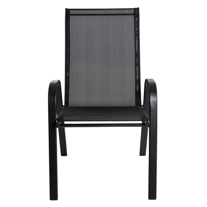 Outdoor Armchair Leon Hm5000.03 Black Metal-black Textilene 55x77x95hcm.