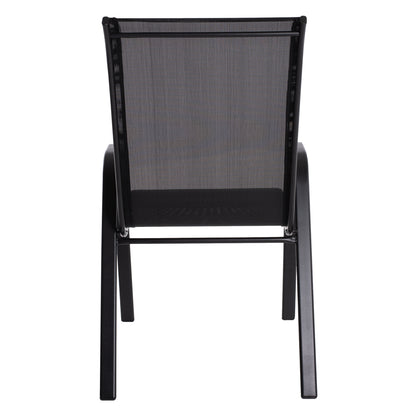 Outdoor Armchair Leon Hm5000.03 Black Metal-black Textilene 55x77x95hcm.