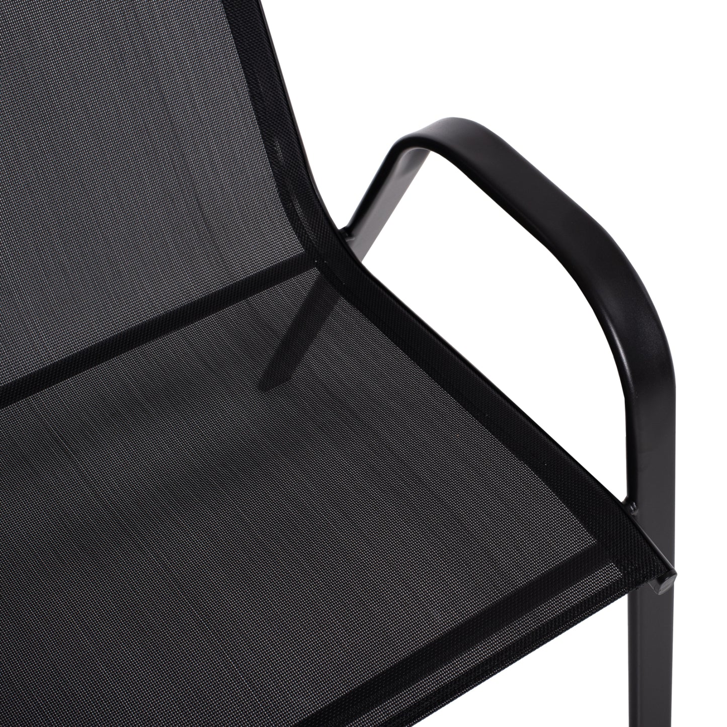 Outdoor Armchair Leon Hm5000.03 Black Metal-black Textilene 55x77x95hcm.