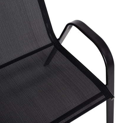 Outdoor Armchair Leon Hm5000.03 Black Metal-black Textilene 55x77x95hcm.