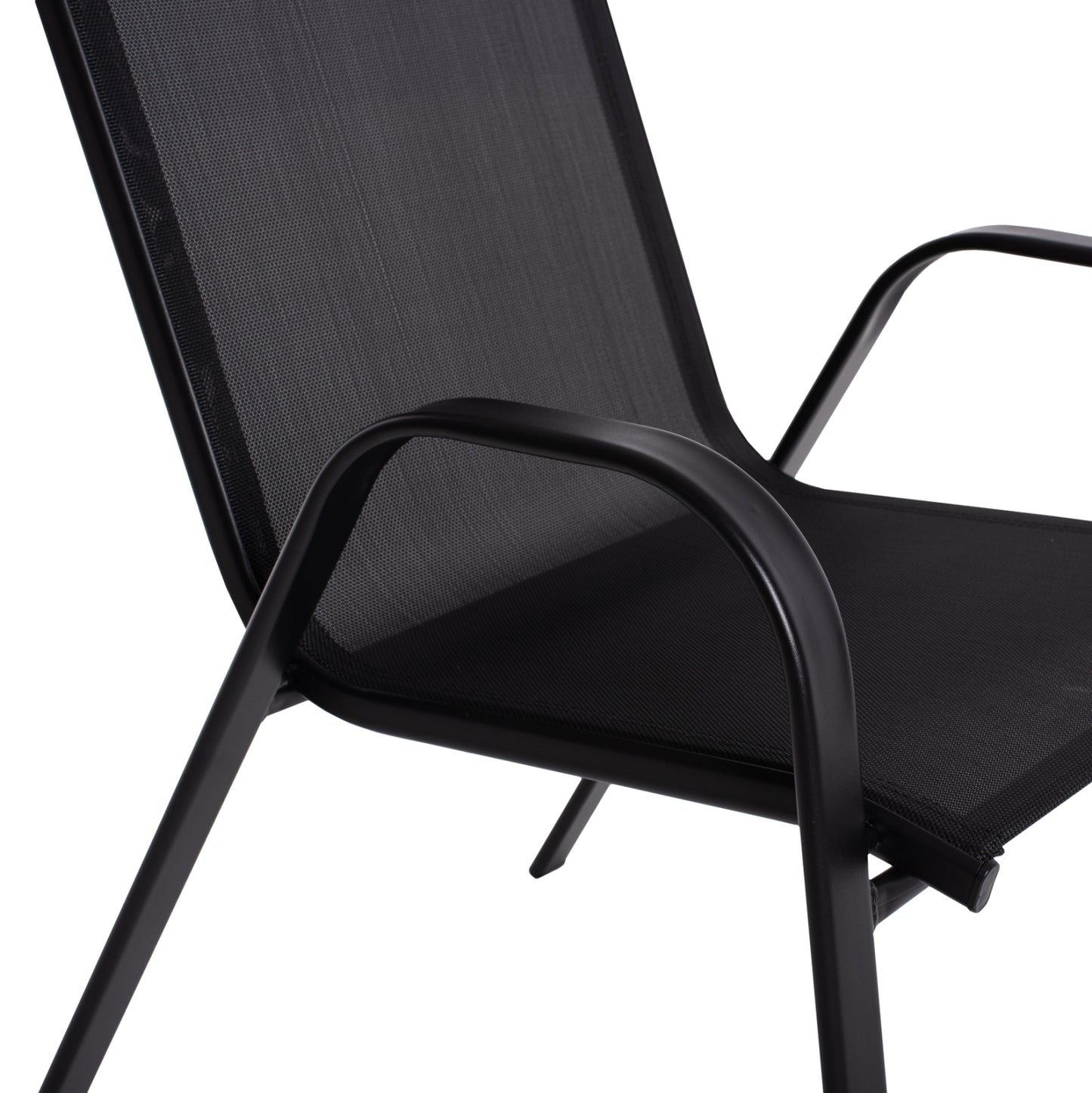 Outdoor Armchair Leon Hm5000.03 Black Metal-black Textilene 55x77x95hcm.