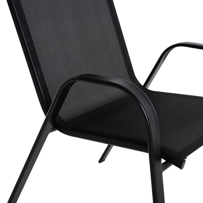 Outdoor Armchair Leon Hm5000.03 Black Metal-black Textilene 55x77x95hcm.