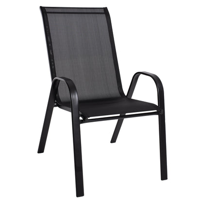 Outdoor Armchair Leon Hm5000.03 Black Metal-black Textilene 55x77x95hcm.