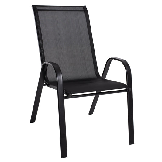 Outdoor Armchair Leon Hm5000.03 Black Metal-black Textilene 55x77x95hcm.