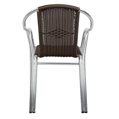 Armchair Noel Hm5019 Aluminum Double Frame With Rattan 56x60x75 Cm