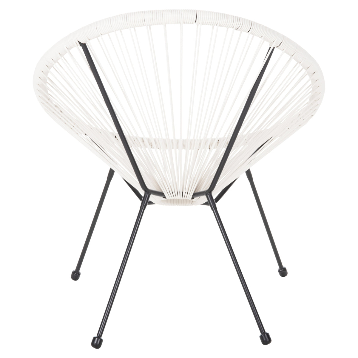 Armchair Outdoor Nest-type Acapulco Hm5872.12 Black Metal-synthetic Rattan In White 71x72x80hcm.