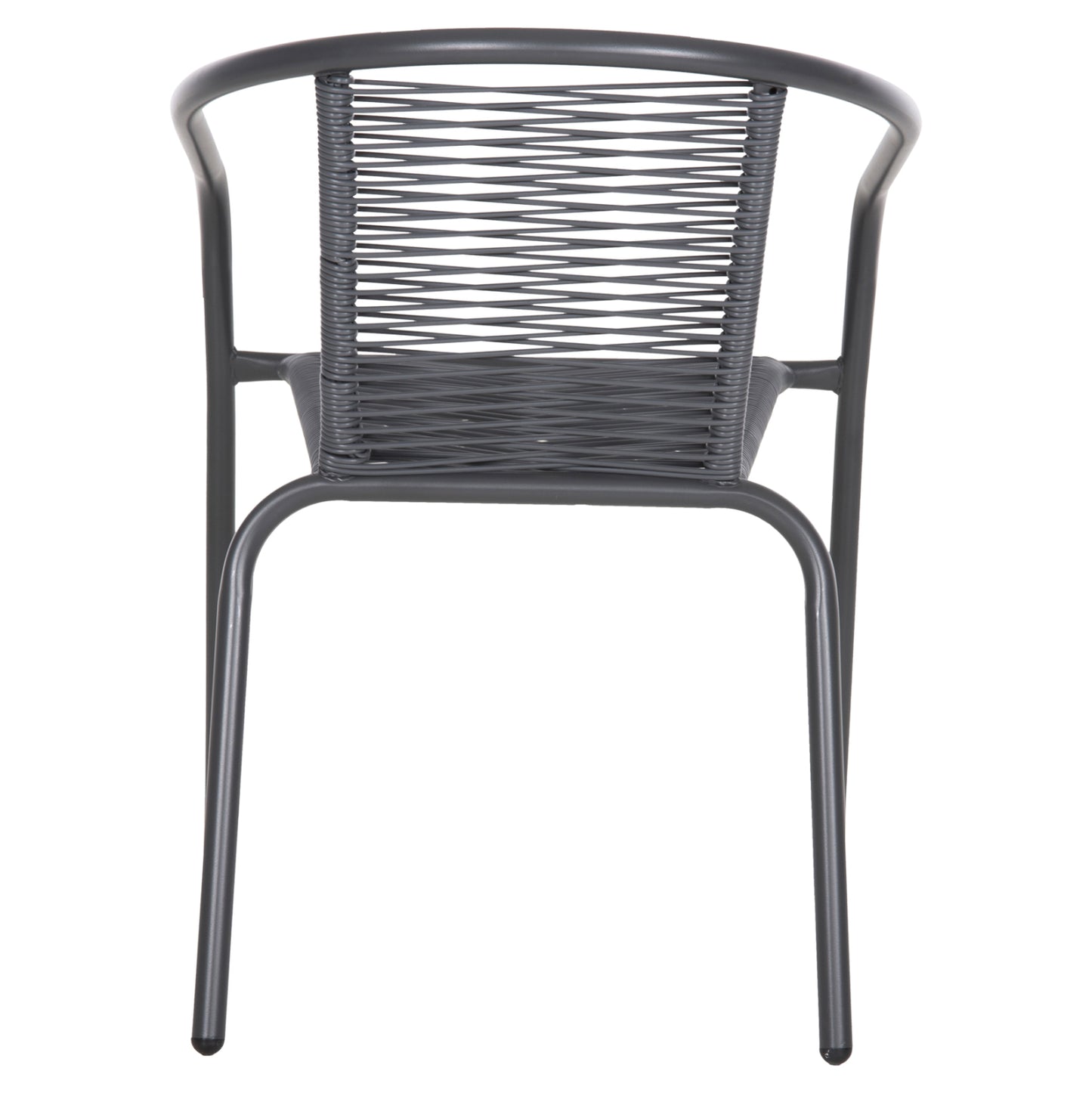 Armchair Swifter Hm5969.01 Metal In Grey-synthetic Rattan In Grey 54x61x75hcm.