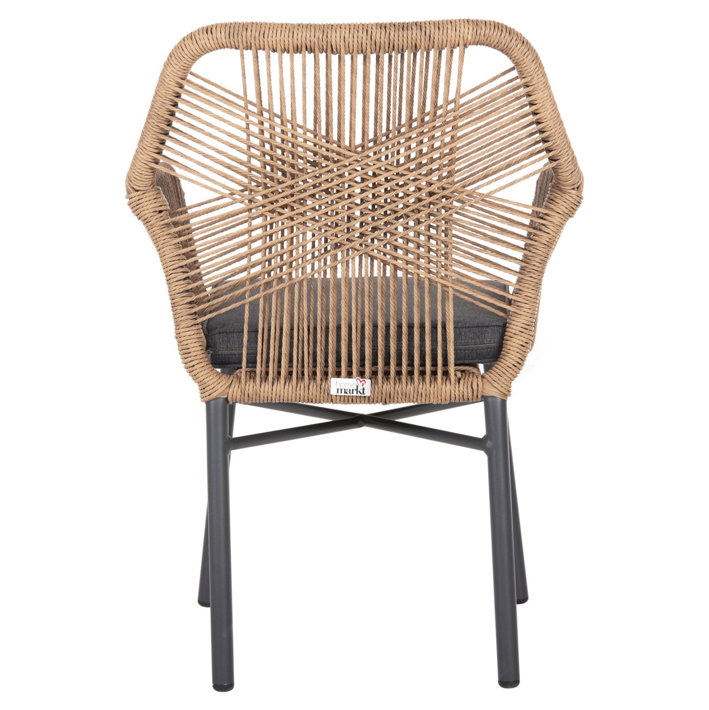 Armchair Topin Hm6048.03 Aluminum Anthracite-p.e. Rattan Beige-cushion Anthracite 57x65x84hcm