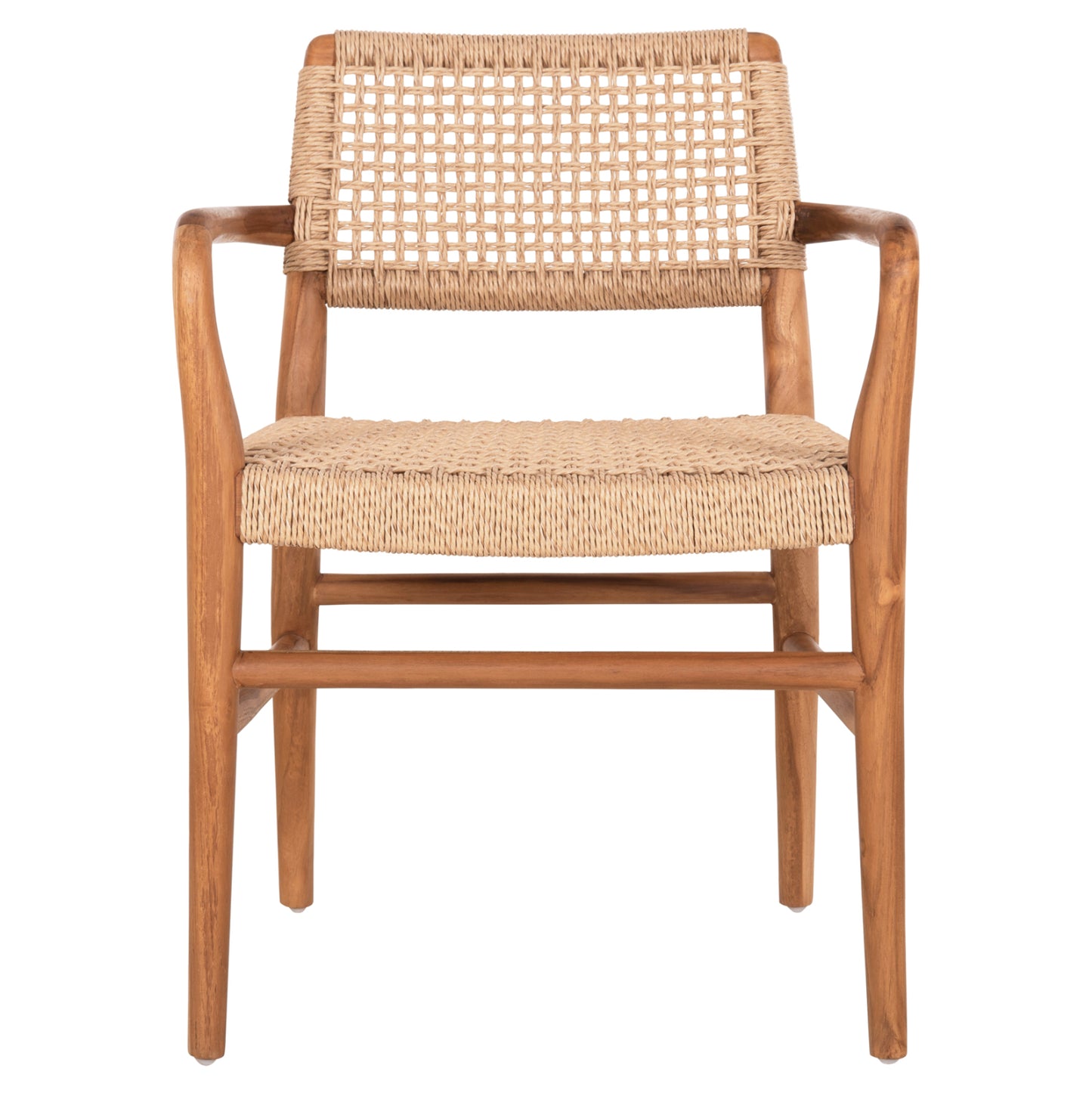 Dining Armchair Rosco Hm6132 Teak Wood In Natural-viro Rope In Beige 56x54,5x78hcm.