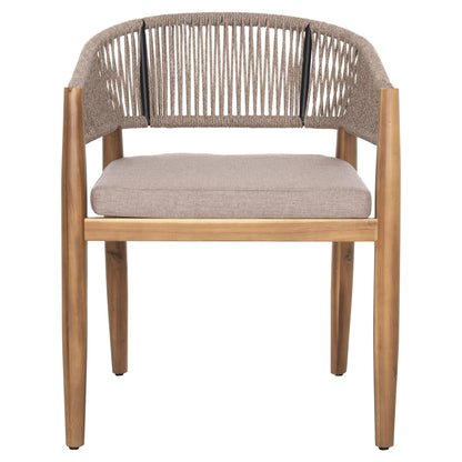 Outdoor Dining Chair Navan Hm6135.02 Acacia Wood In Natural-nylon Rope In Beige 59x58x76hcm.
