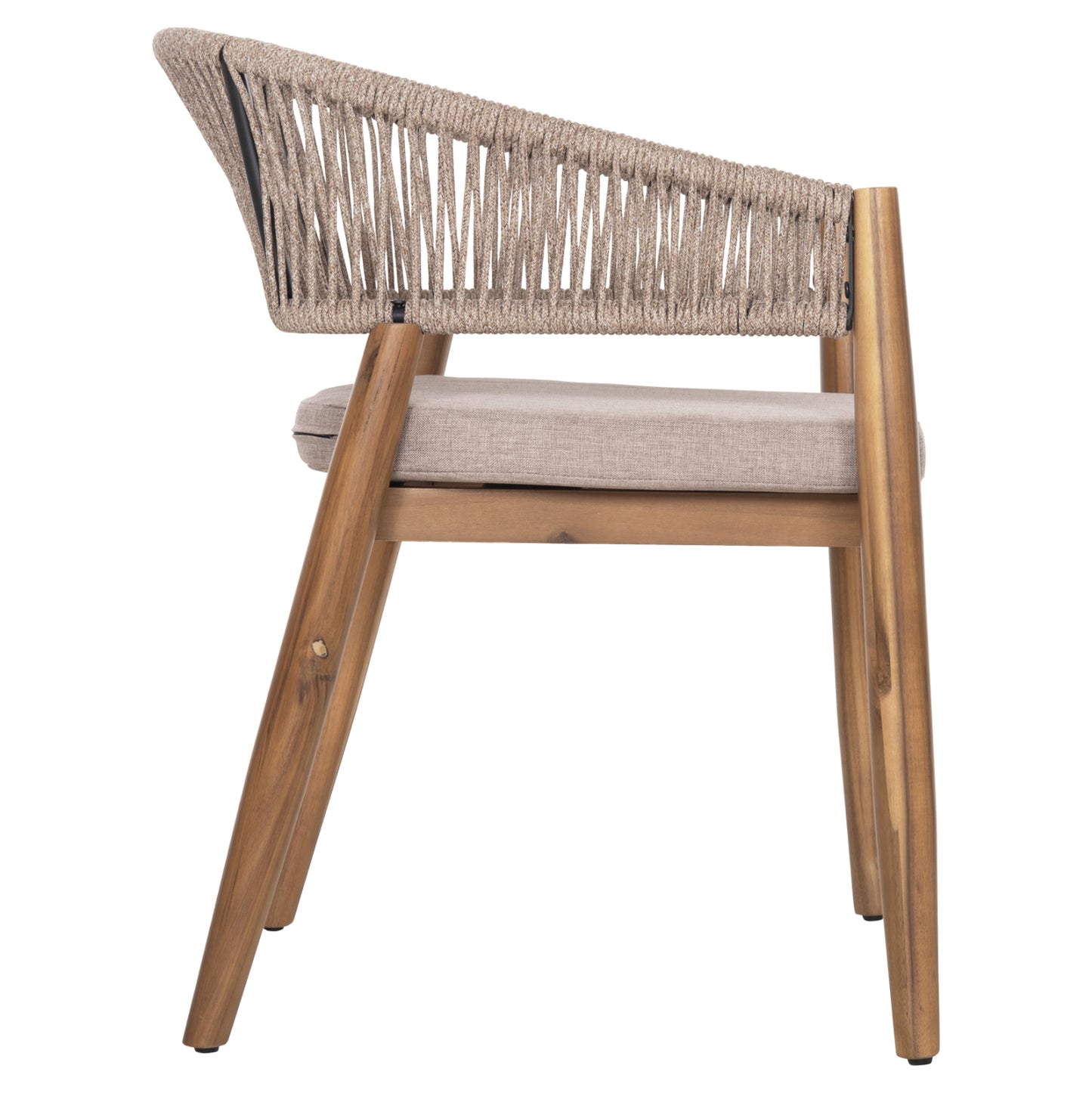 Outdoor Dining Chair Navan Hm6135.02 Acacia Wood In Natural-nylon Rope In Beige 59x58x76hcm.