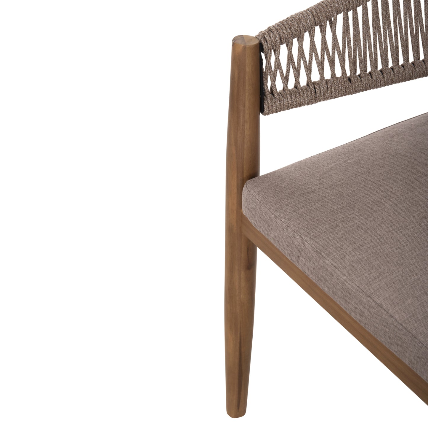 Outdoor Dining Chair Navan Hm6135.02 Acacia Wood In Natural-nylon Rope In Beige 59x58x76hcm.